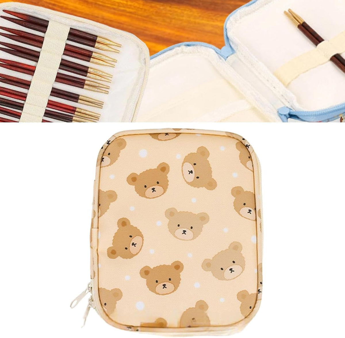Crochet Hook Organizer Bag, Empty Oxford Fabric Storage Case,Style B