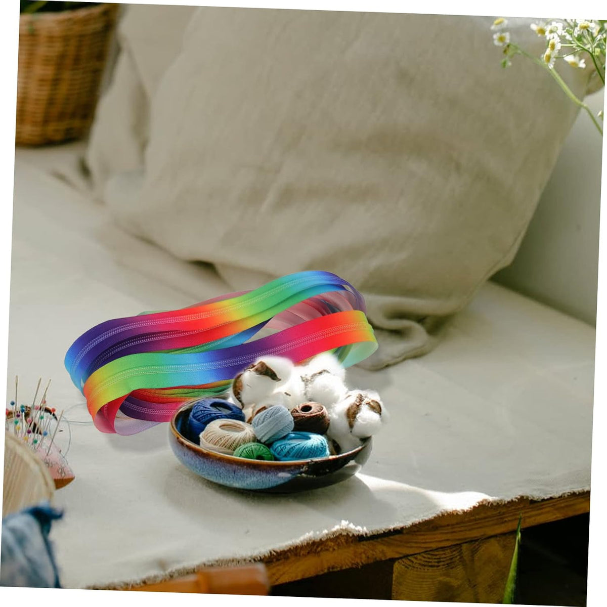 Rainbow Nylon Coil Zipper for Cushion Covers and Repair Projects