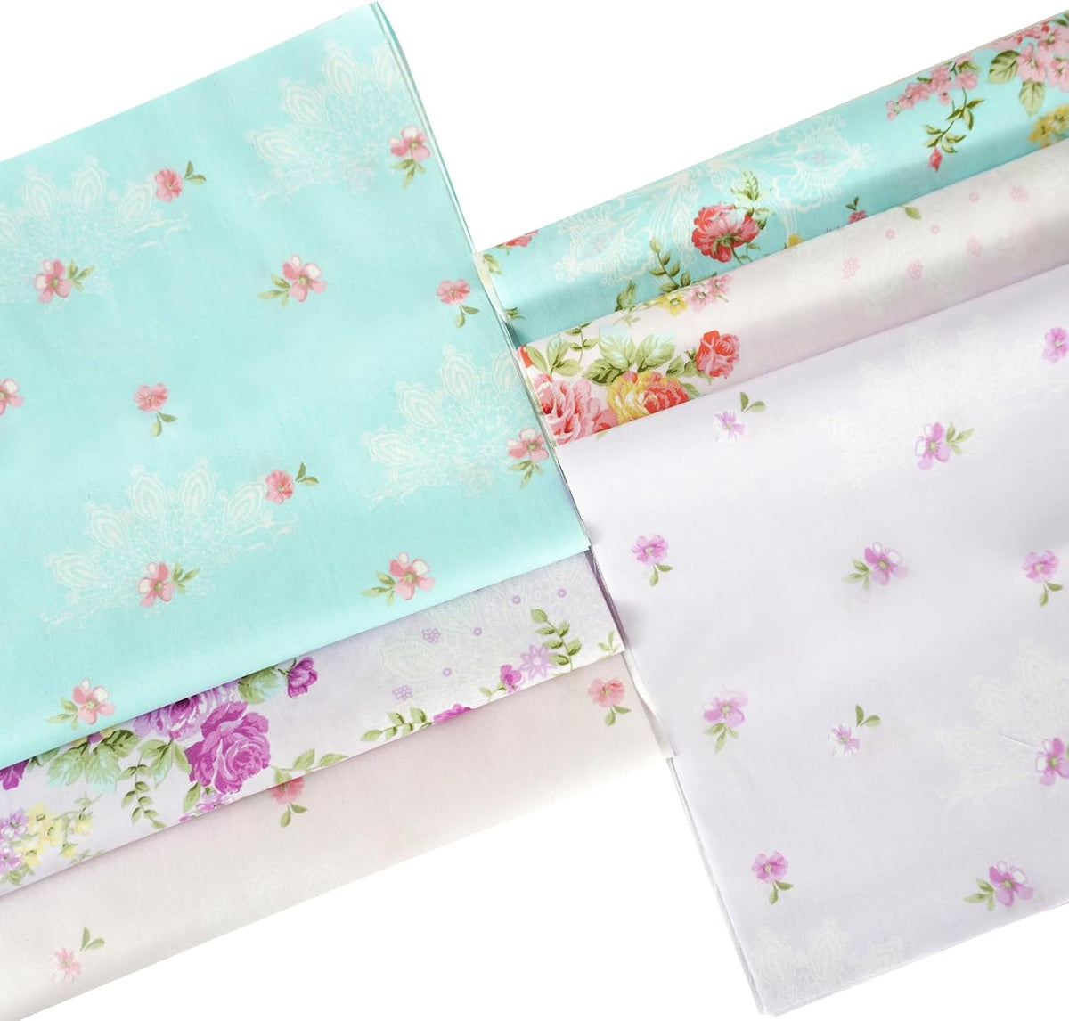 14pcs Fat Quarters 100% Cotton Fabric Bundles Floral Precut Fabric