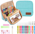 Novelchet Ergonomic Crochet Hooks Set with Case 2.0-10.0mm(B-N) Aqua