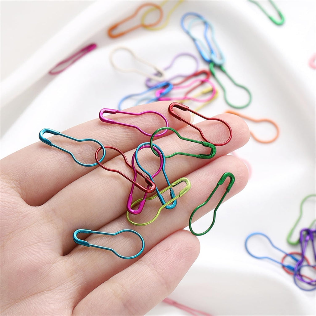 50 Pieces Safety Bulb Pins, Crochet Stitch Markers, Pear Shaped Pins