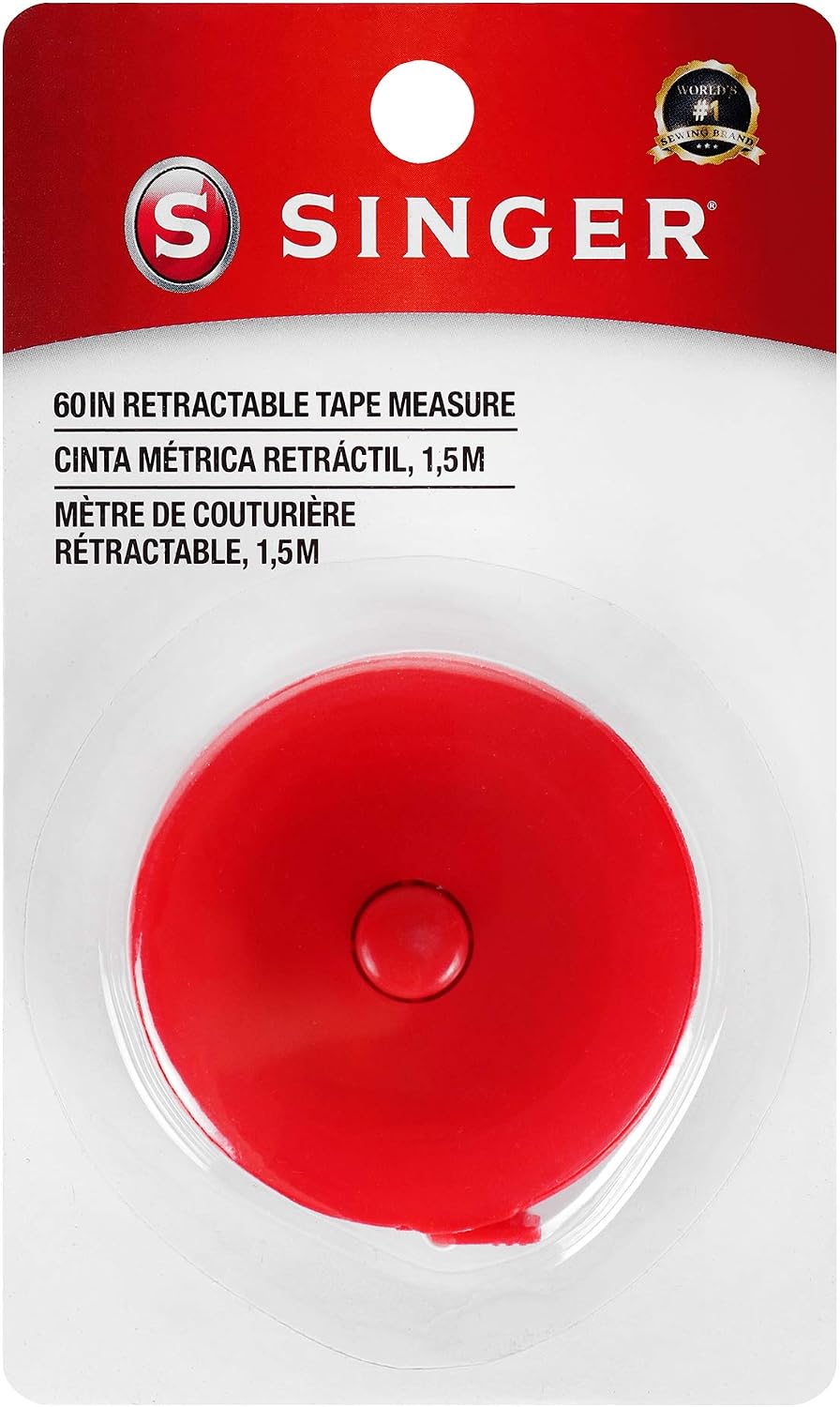 SINGER 60-Inch Retractable Tape Measure for Sewing, Tailoring, Body