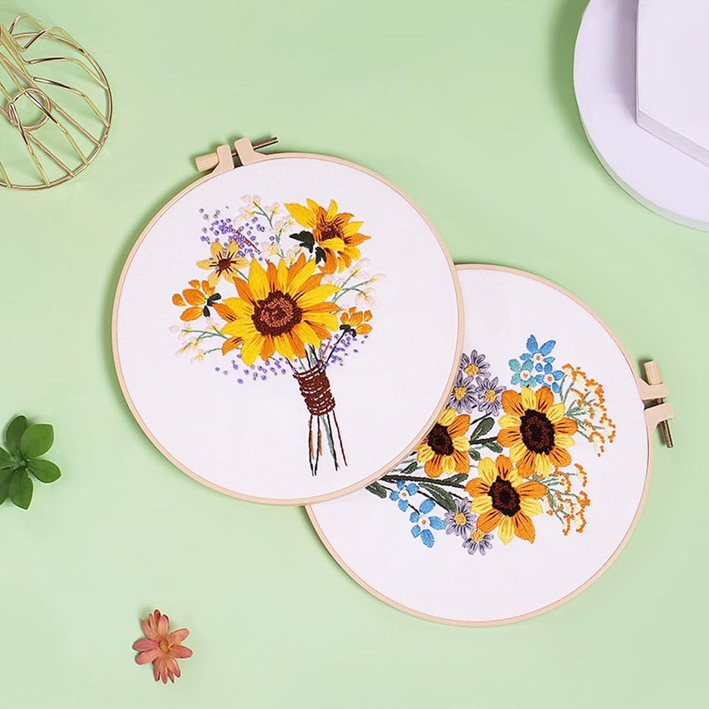 GLTAYLMY 3 Sets Embroidery Starter Kit with Pattern and Instructions