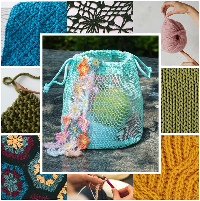Yarn Storage Organizer, Portable Crochet Bag Organizer,Durable
