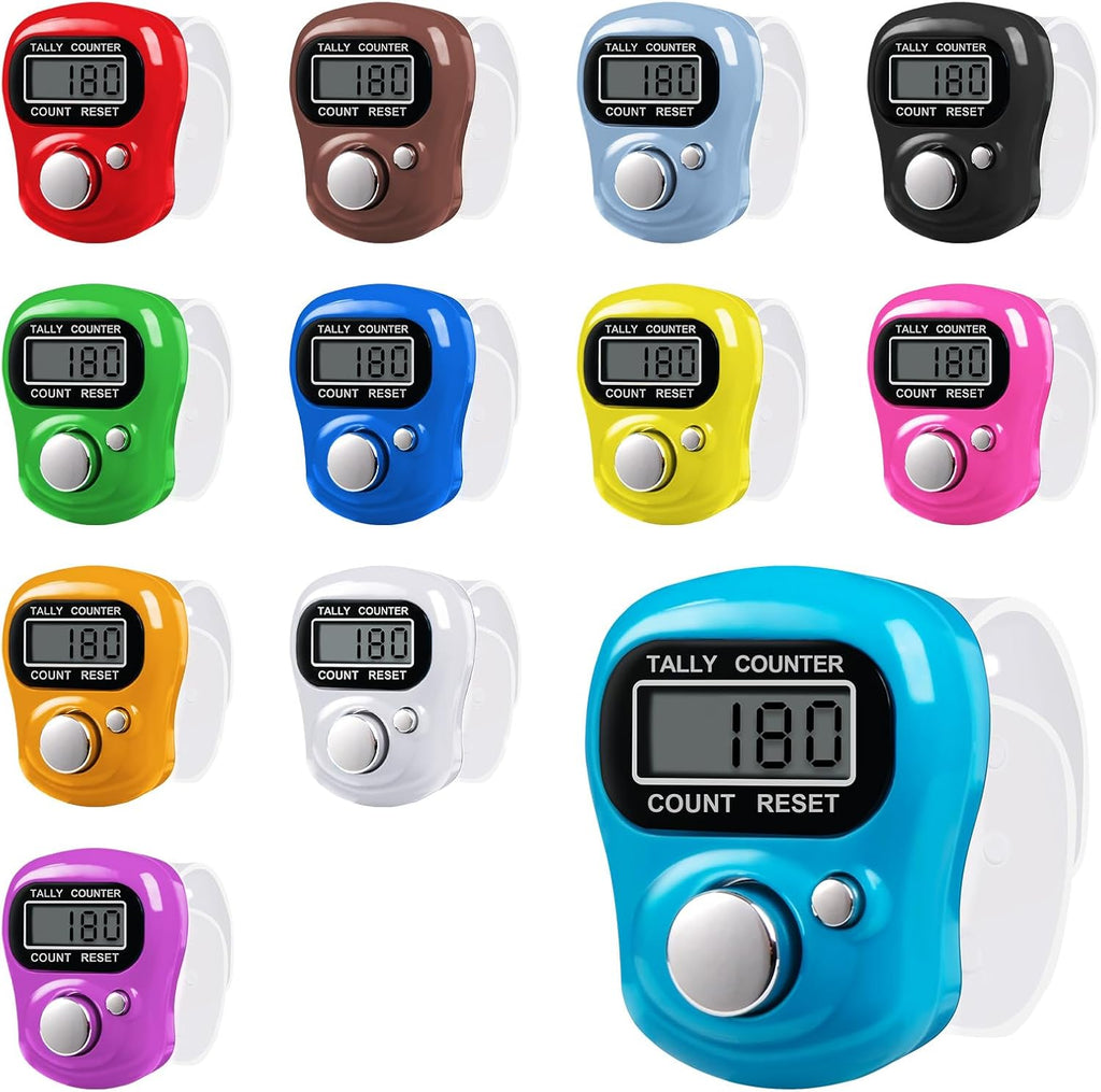 Amble 12 Pack Electronic Finger Counter, 5 Digit LCD Electronic