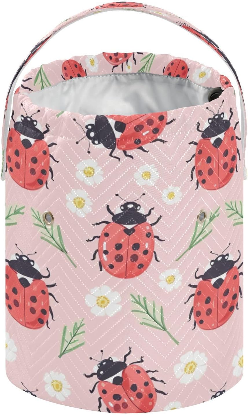 YETTASBIN Ladybugs Yarn Storage Bag, Large Crochet Knitting Bag