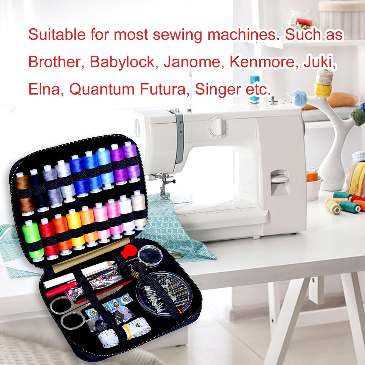 Sewing Kit with Case Portable Sewing Supplies for Home Traveler