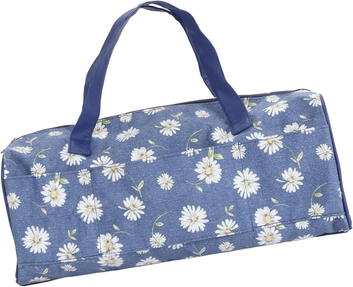Large Fabric Knitting Needles Bag, Yarn Storage Organizer Bag with