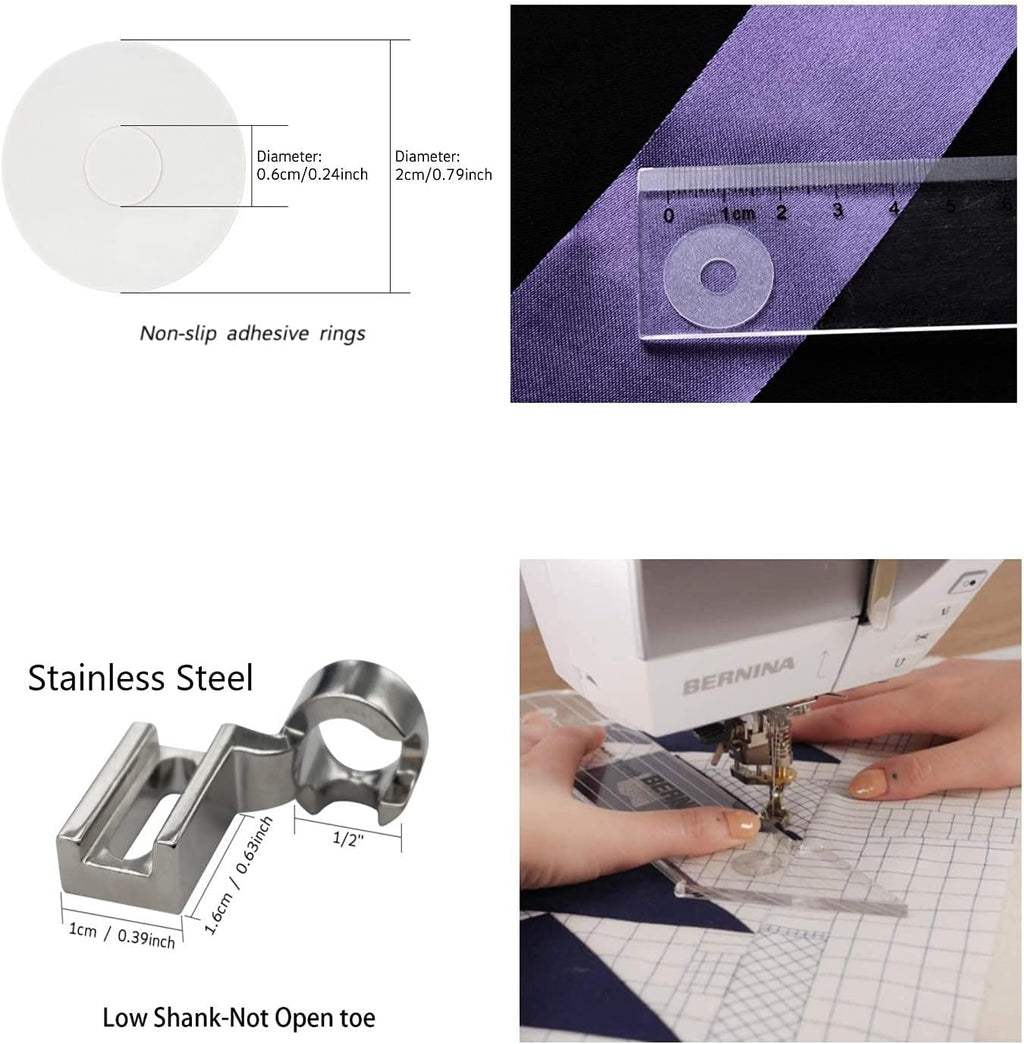 5pcs Free Motion Quilting Template Rulers 4pcs Quilting Ruler 3mm with
