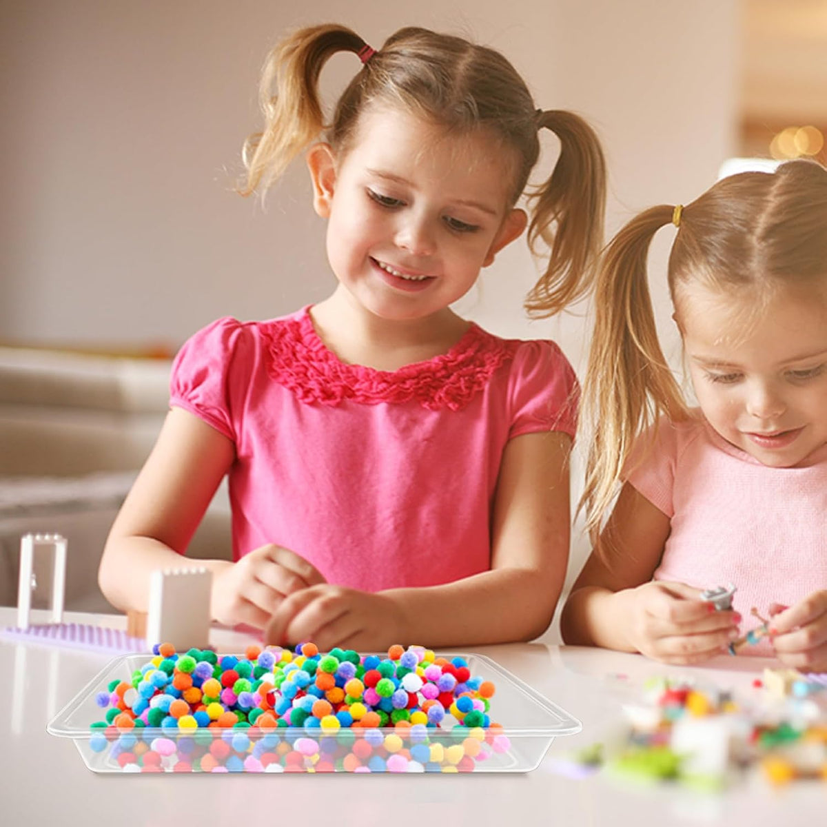 12 Pack Plastic Art Trays,Stackable Craft Trays,Organizer Activity
