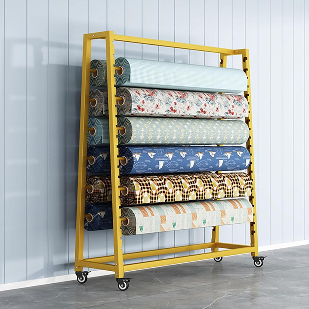 Fabric Roll Storage Rack, Large Textile Commercial Fabric Roll Storage