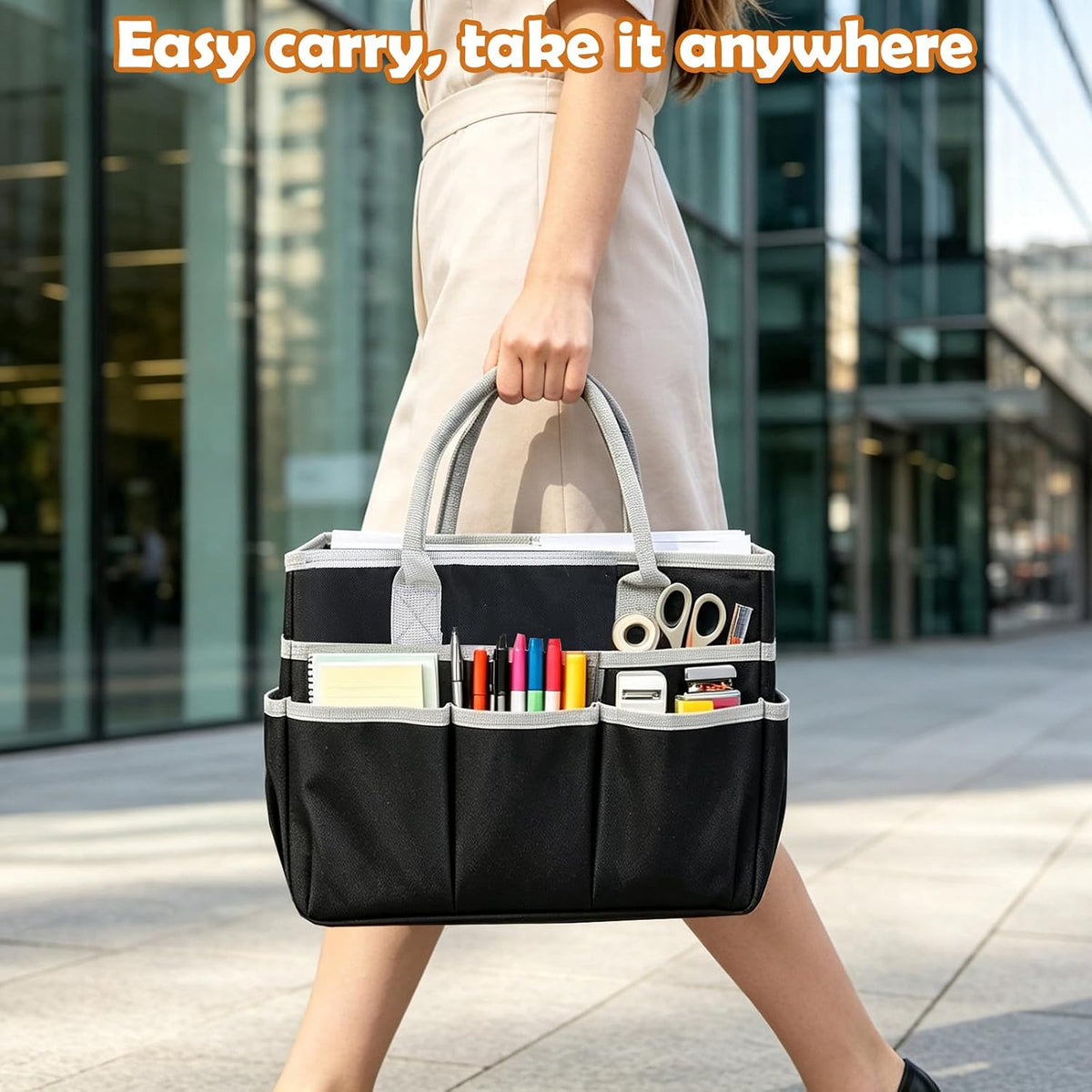 Craft Organizer Tote Bag for Art, Sewing and Office Storage