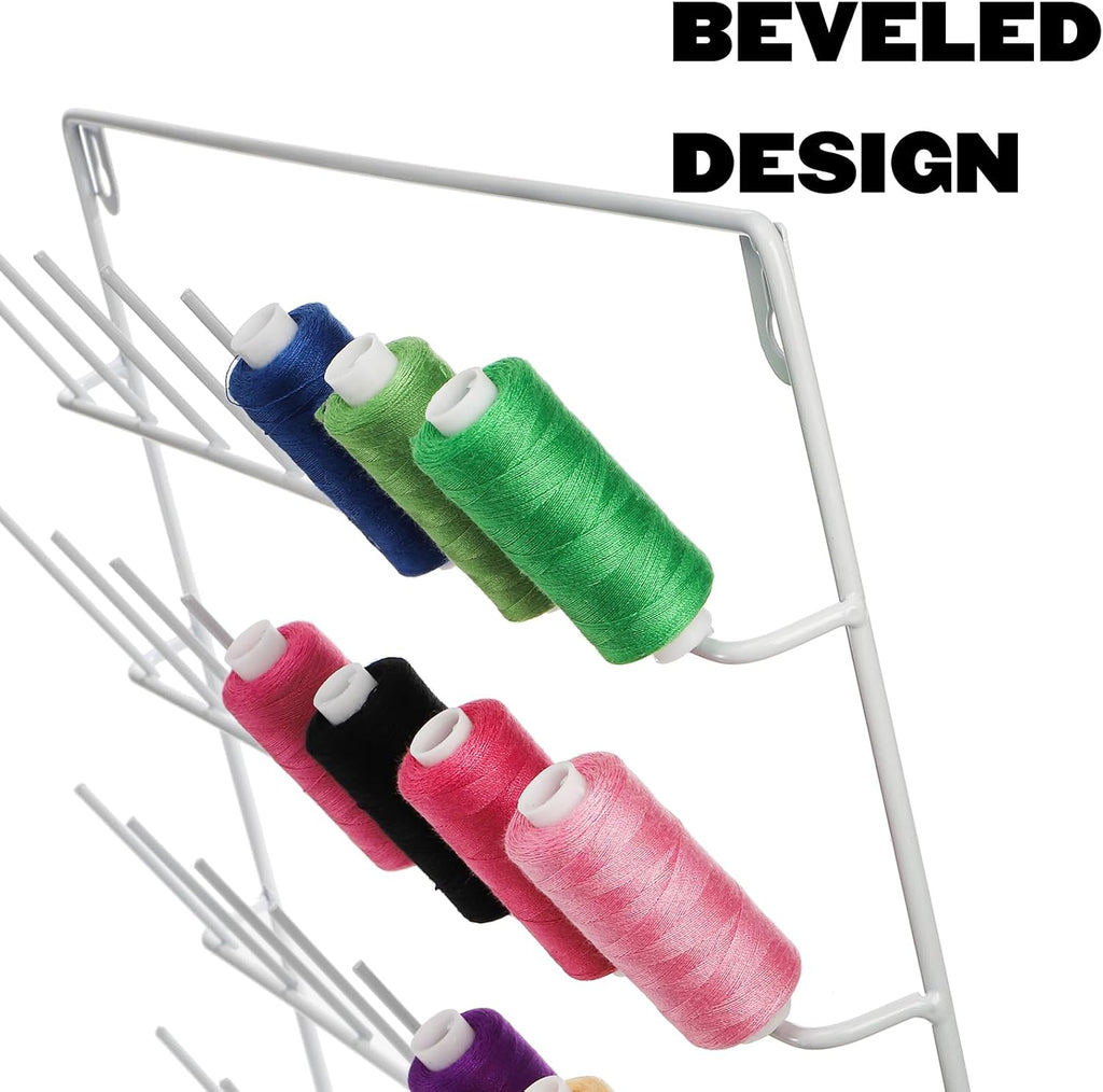 Tosnail 2 Pack 32 Spools Metal Thread Holder, Large Thread Racks, Wall