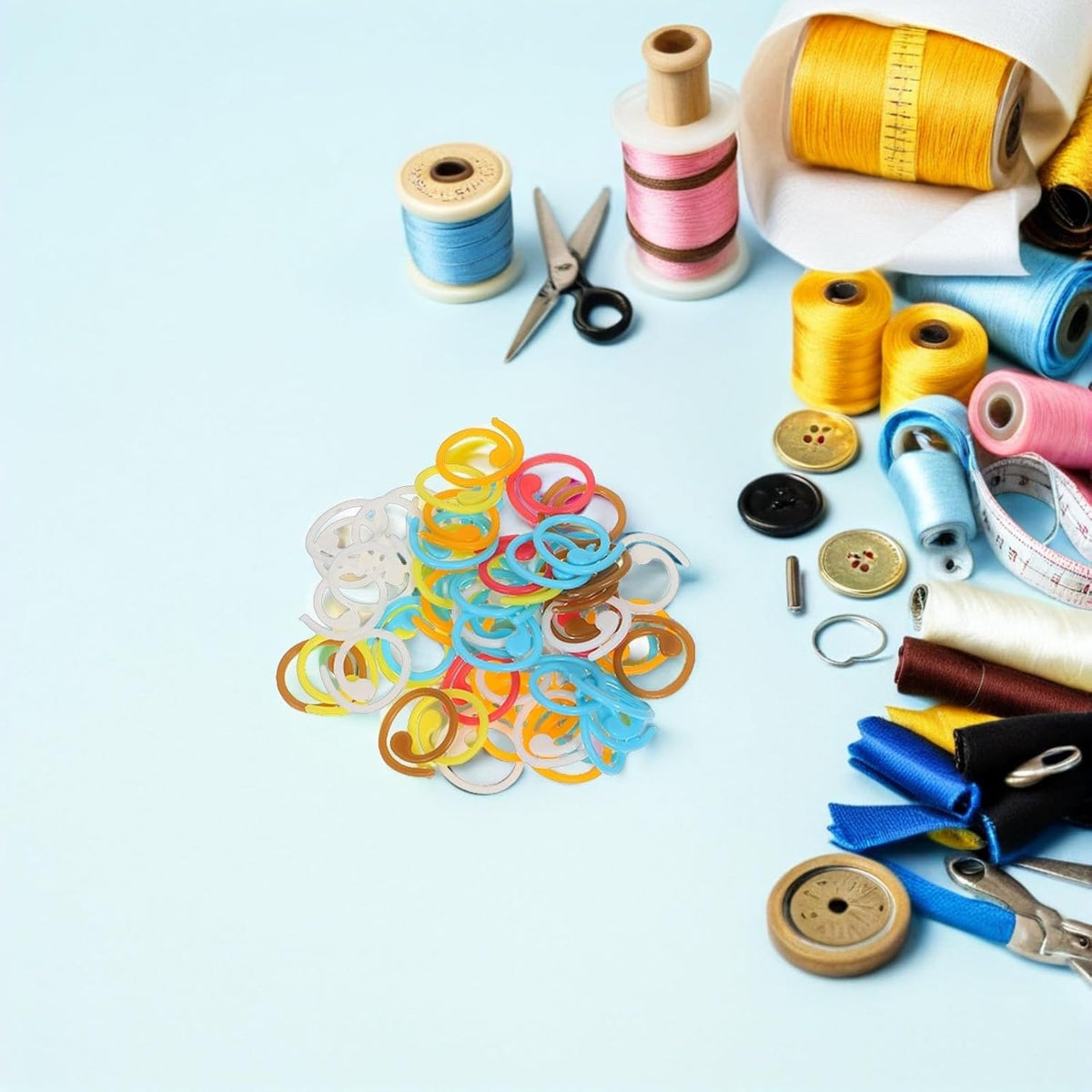 60pcs Spiral Stitch Markers for Knitting Winter Season Crochet