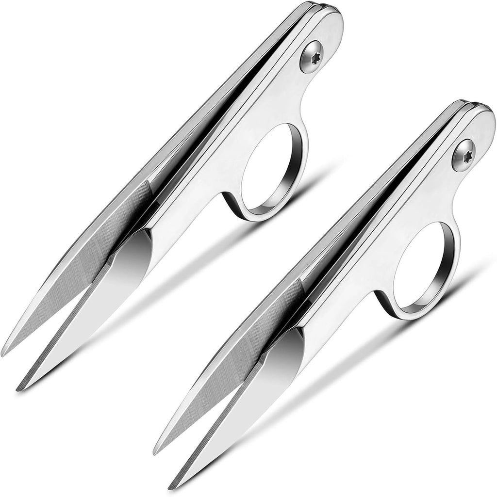 Mudder 2 Pcs Sewing Scissors Thread Snips with Protective Rubber