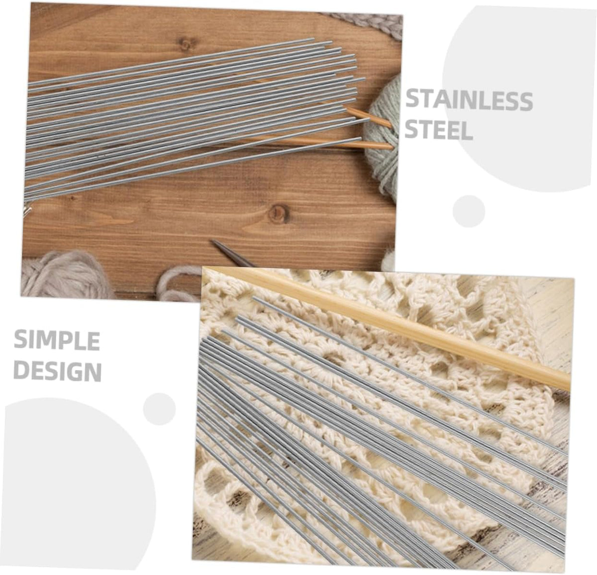 TEHAUX 2sets Blocking Board Pegs Stainless Steel Rod Pins Set of