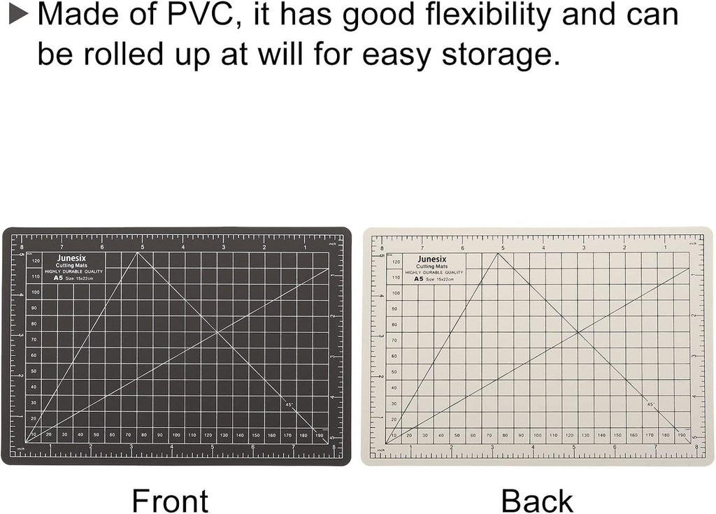 MECCANIXITY 6" x 8" Cutting Mats, 2 Pack Rotary Fabric Mat Self