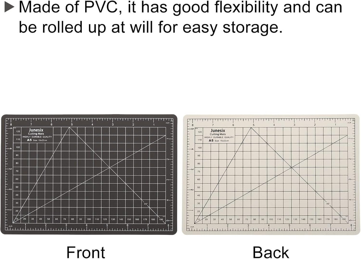 MECCANIXITY 6" x 8" Cutting Mats, 2 Pack Rotary Fabric Mat Self
