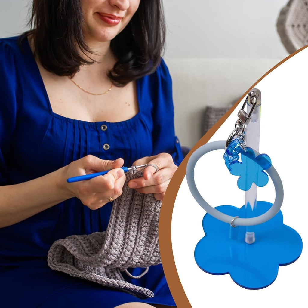Portable Yarn Holder for Crocheting Crochet Spinner Minder Stand