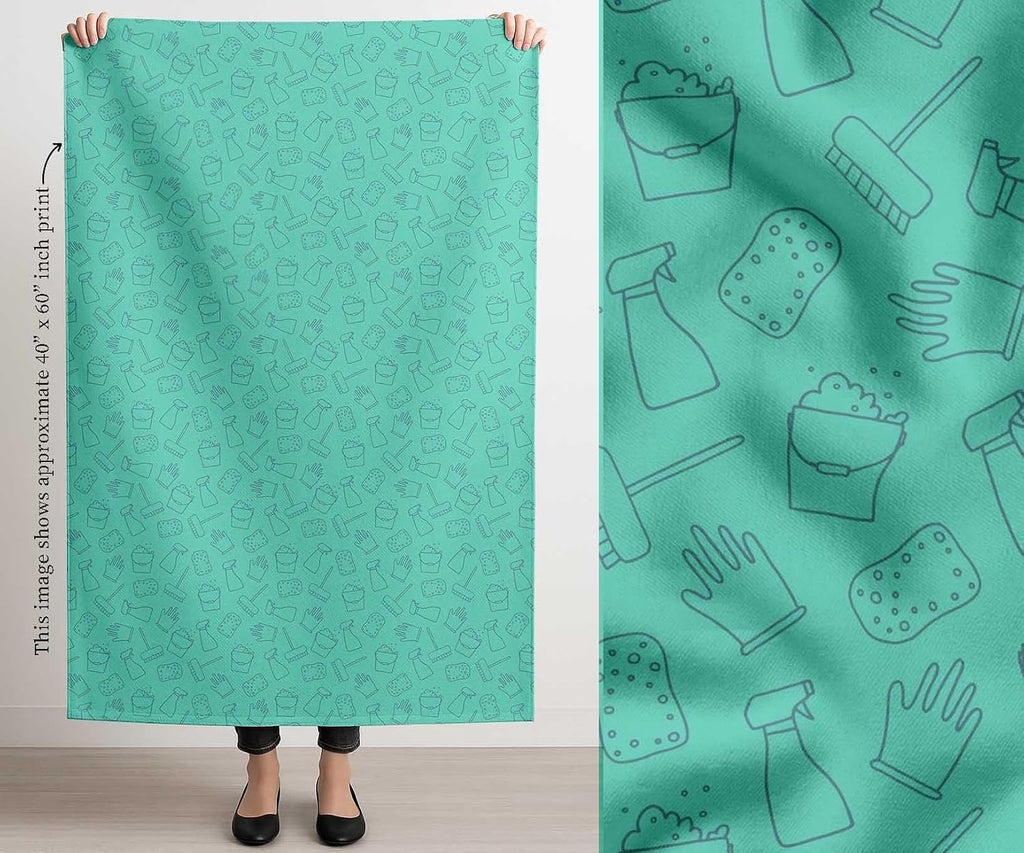Soimoi Cotton Canvas Green Fabric - by The Yard - 42 Inch Wide