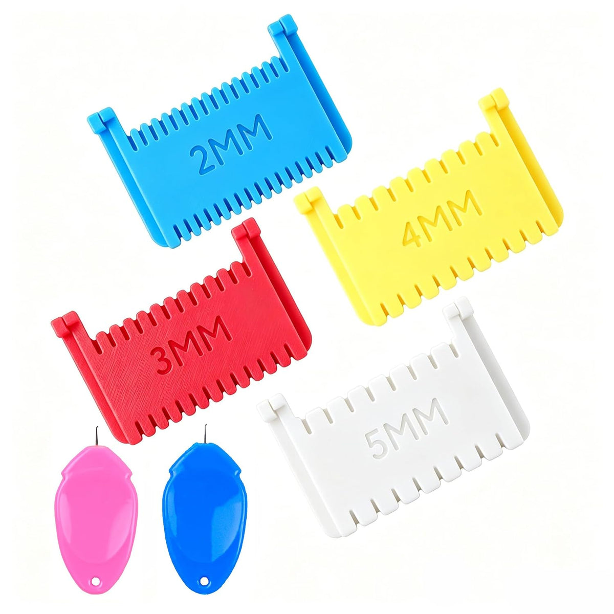 6pcs Edge Stitch Lock Sewing Gauge, Clip-On Sewing Ruler Spacing