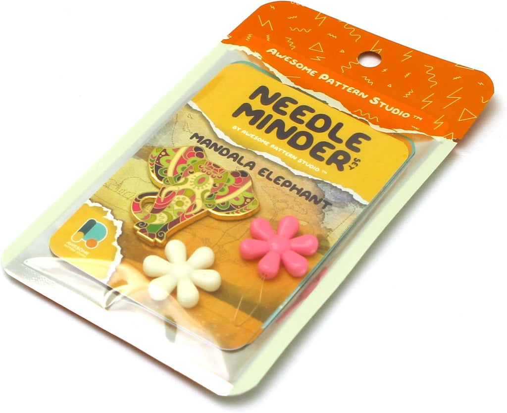 Awesome Pattern Studio Mandala Elephant Magnetic Needle Minder + 2