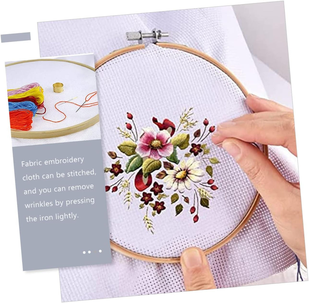 DOITOOL 8Pcs 14CT Cross Stitch Fabric Gridding Cloth for DIY