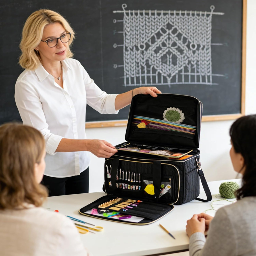 Yarn Storage Bag Compartmented Large Capacity Organizer
