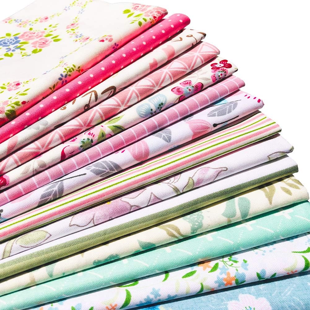 flic-flac 20 x 20 inches (51cmx51cm) Fat Quarter Cotton Quilting