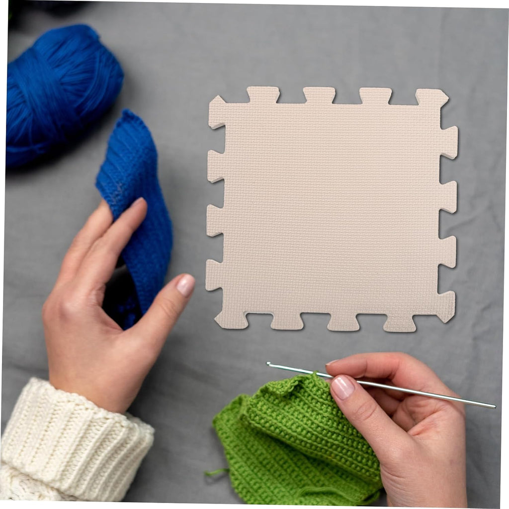 9 Piece Beige Foam Knitting Blocking Mat Replacement Set