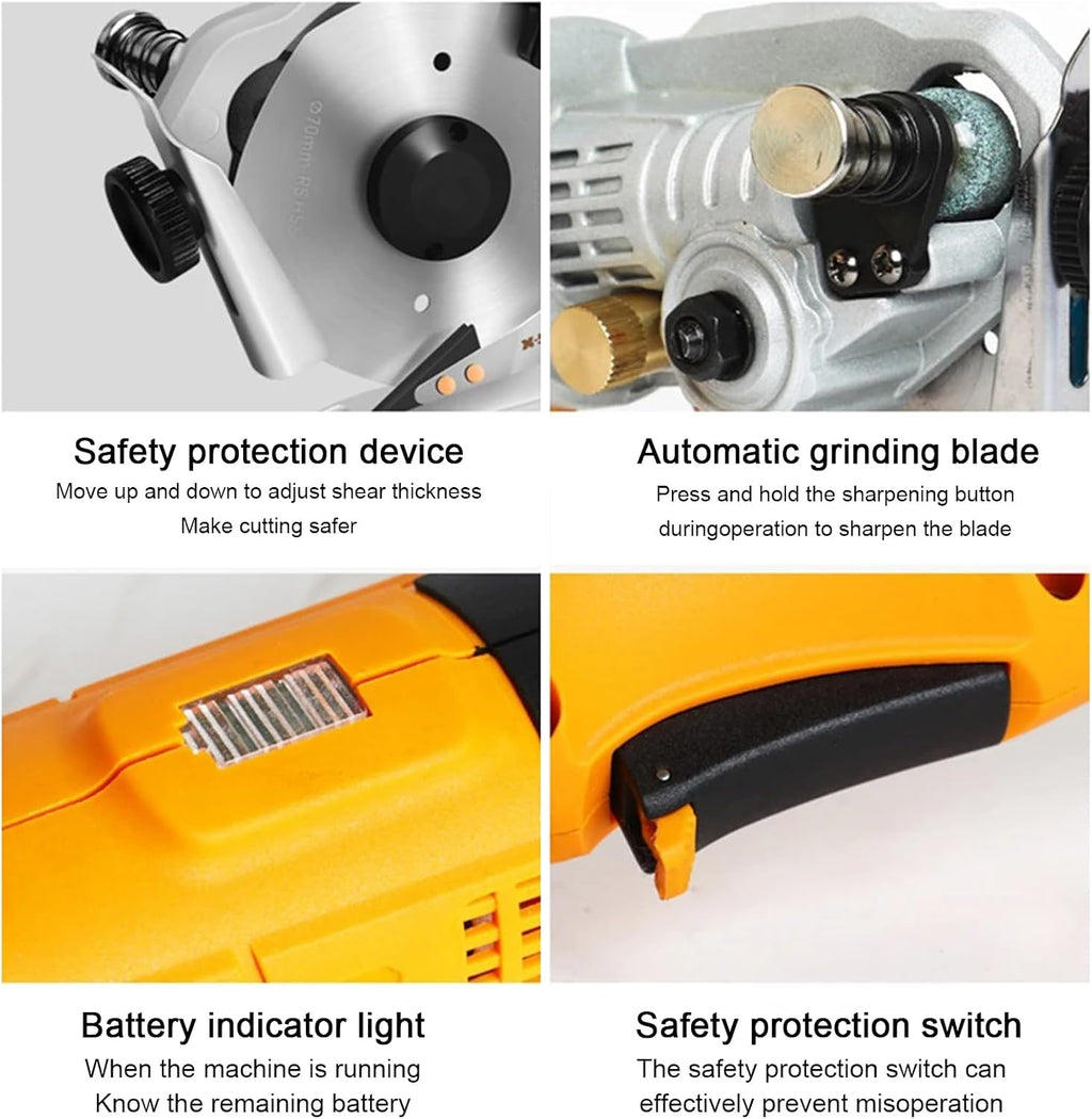 Multi-Layer Electric Rotary Fabric Cutter, Cordless Fabric Scissors