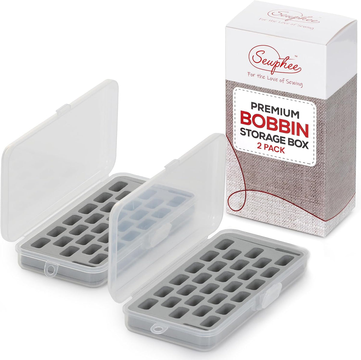 Set of 2 Bobbin Holder Organizer Case – Compatible with Singer Sewing
