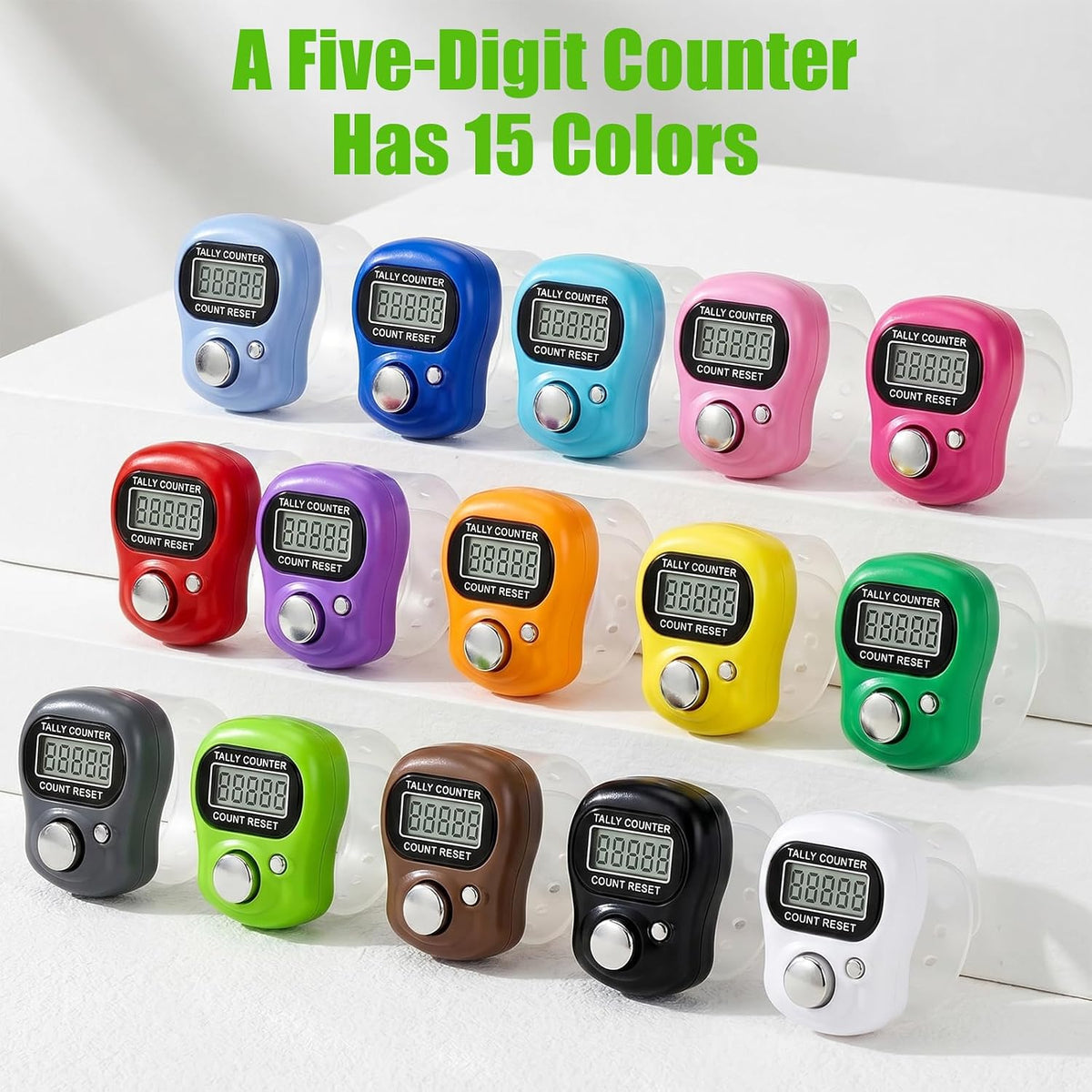 30 Pack Electronic Finger Counter Bulk,5 Digit LCD Electronic Digital