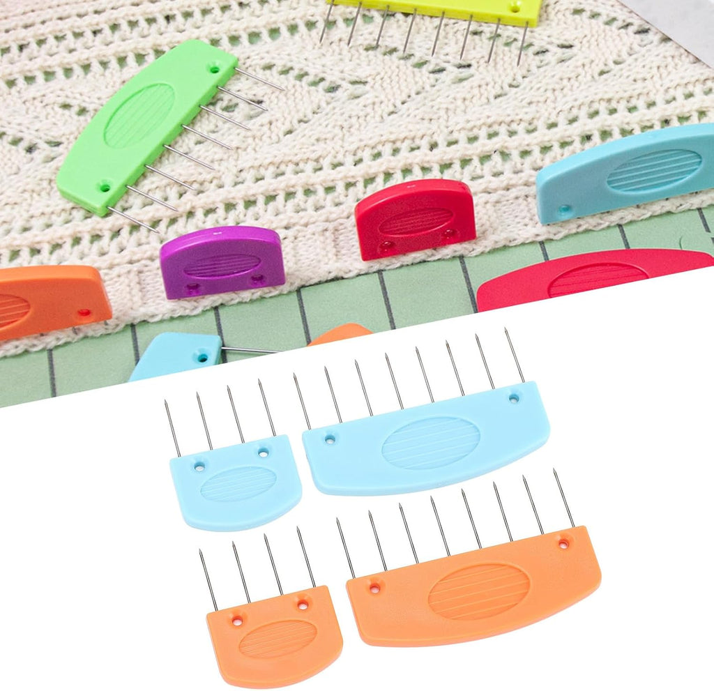 20Pcs Knit Blockers Pins Kit, Knit Blocking Comb, Color Knit Blockers