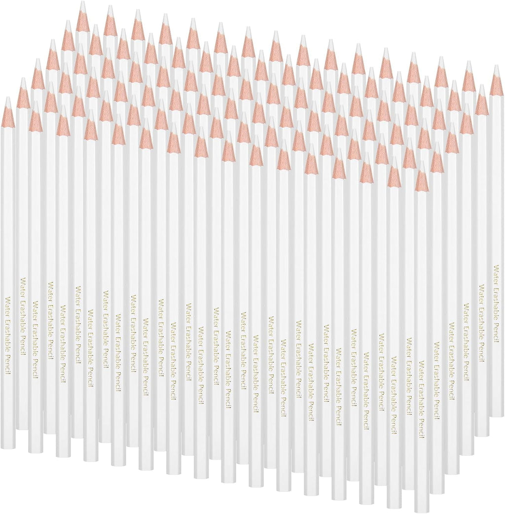 Sabary 24 Pcs White Fabric Pencils for Sewing White Colored Chalk
