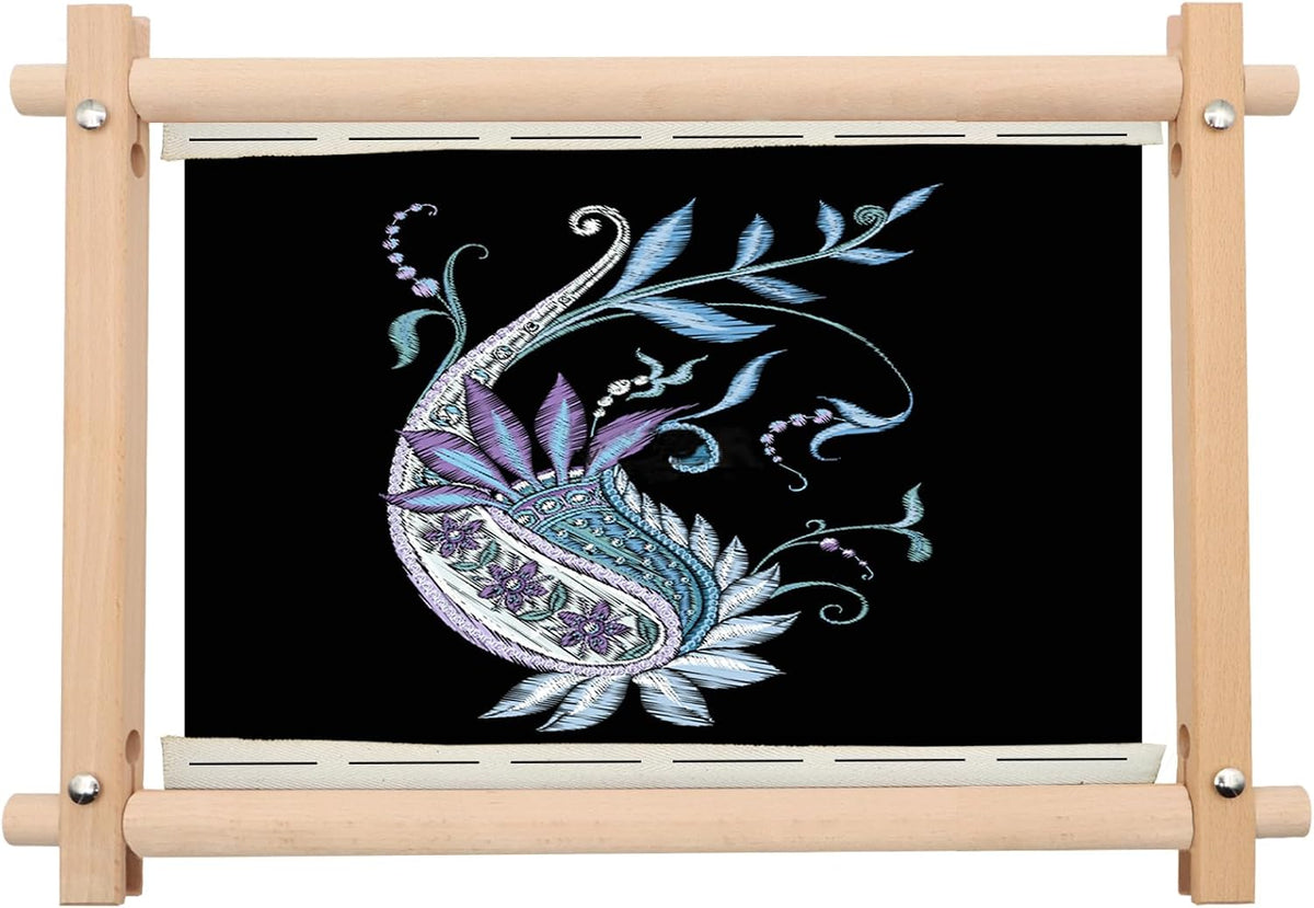 MUFEKUM Beech Wood Embroidery Tapestry Scroll Frame 17"x12"