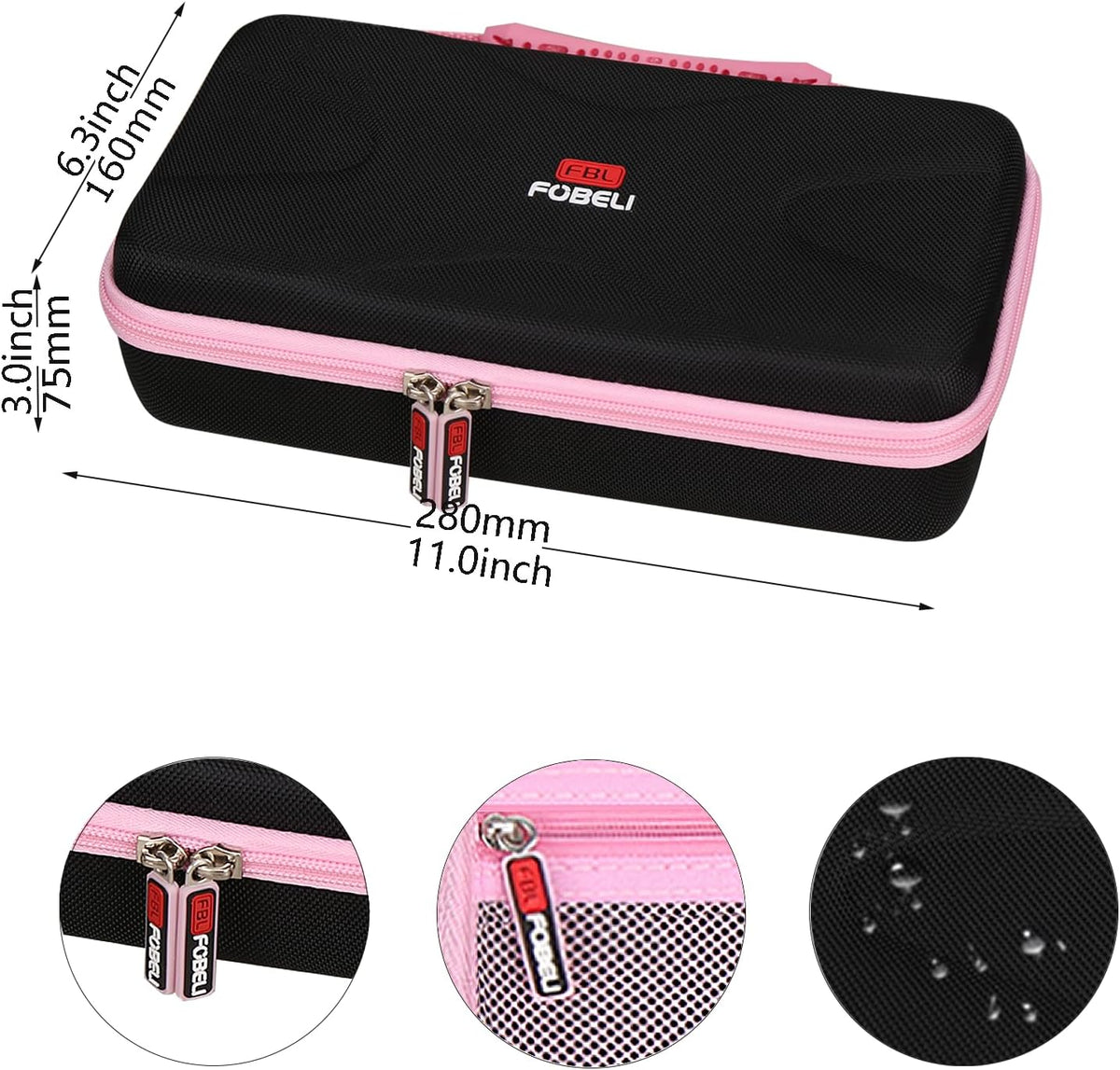 FBLFOBELI Hard Storage Case for Pink Power Cordless Electric Scissors