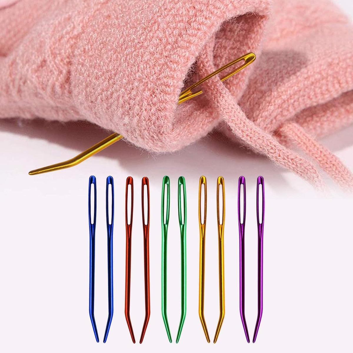 Mygeromon Yarn Needles Large Eye Aluminum for Sewing Darning Crochet