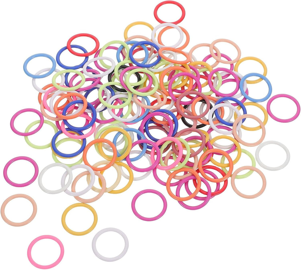 200pcs Metal Stitch Markers, 12mm Multi-Color Rings