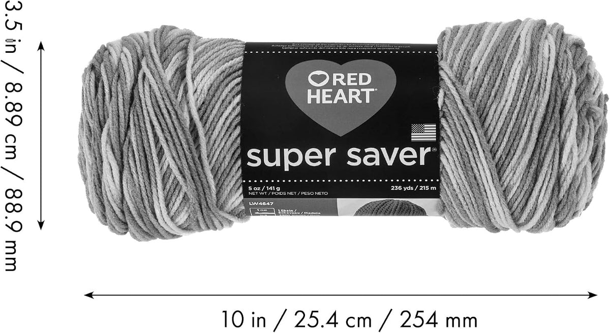 Red Heart Super Saver Haute Yarn - 3 Pack of 141g/5oz - Acrylic - 4
