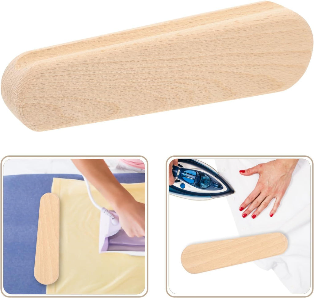 Wooden Seam Clapper for Sewing Dressmakers, Khaki