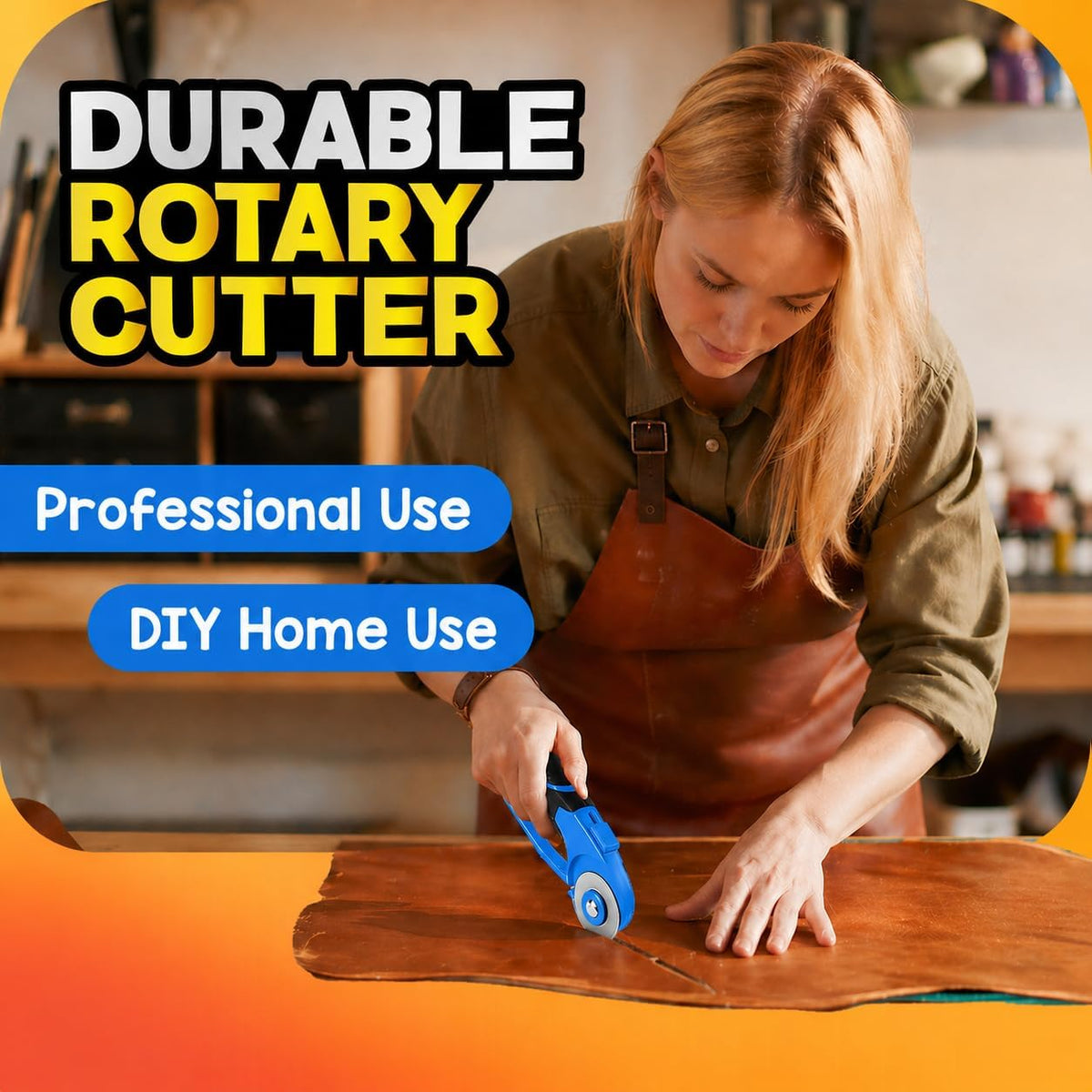 DIYSELF 45mm Rotary Cutter for Fabric, Fabric Cutter Rotary Tool, 5