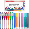 Jauisus 7 Color Heat Erasable Pens for Sewing with 21 Refills, 0.5mm