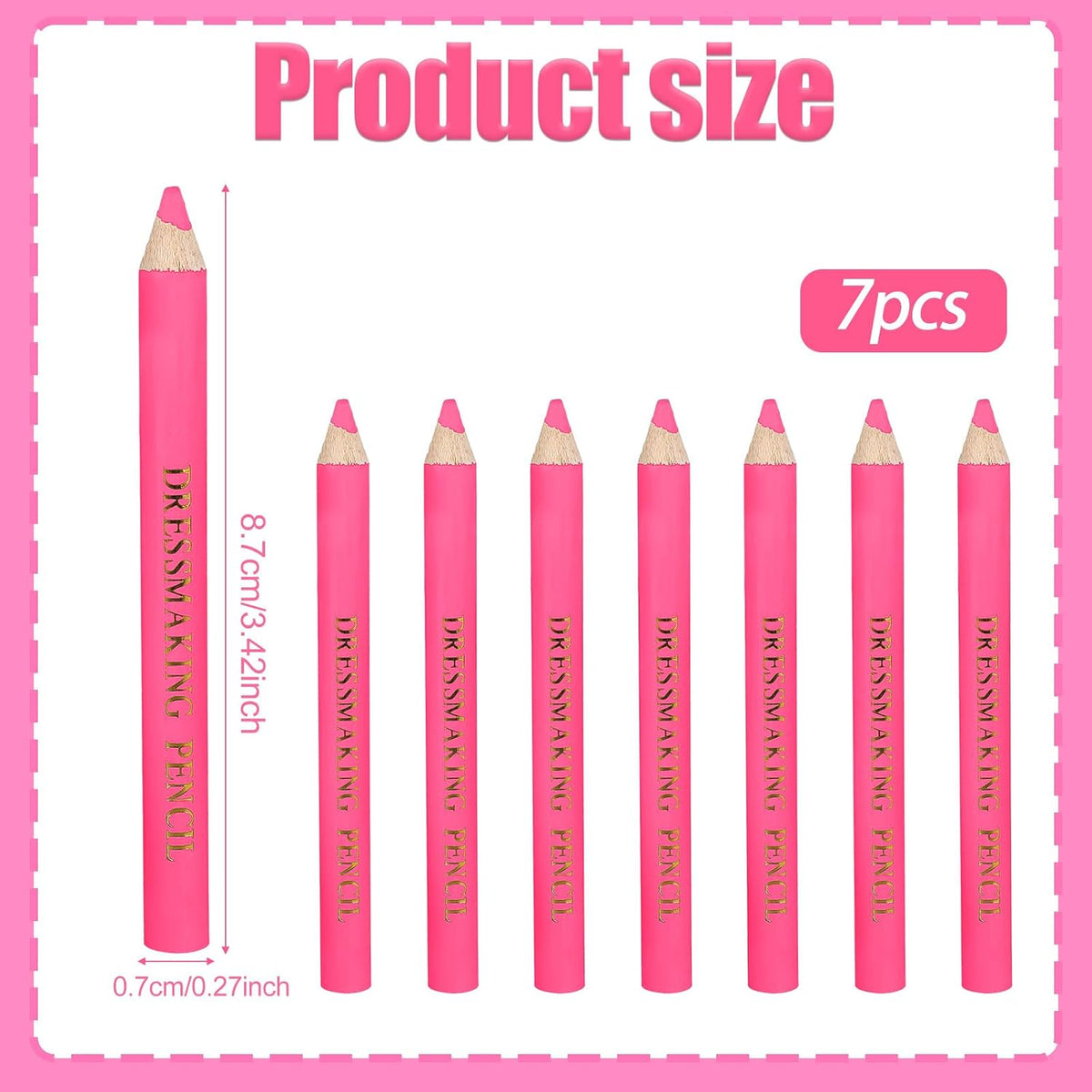 7pcs Fabric Markers for Sewing, Water Soluble Sewing Fabric Pencils