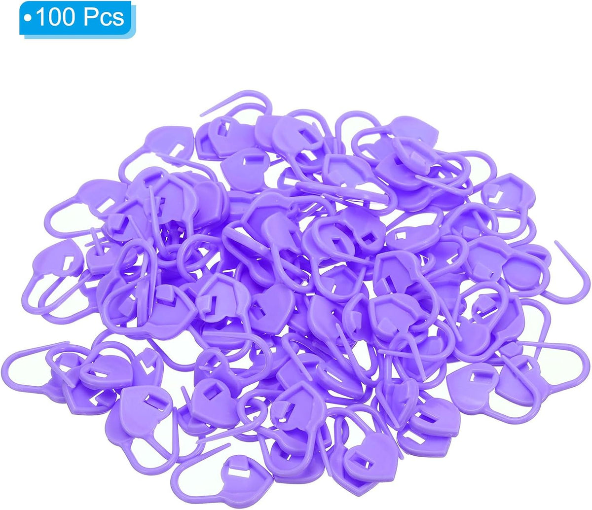 PATIKIL Crochet Stitch Markers, 100 Pack Plastic Knitting Markers