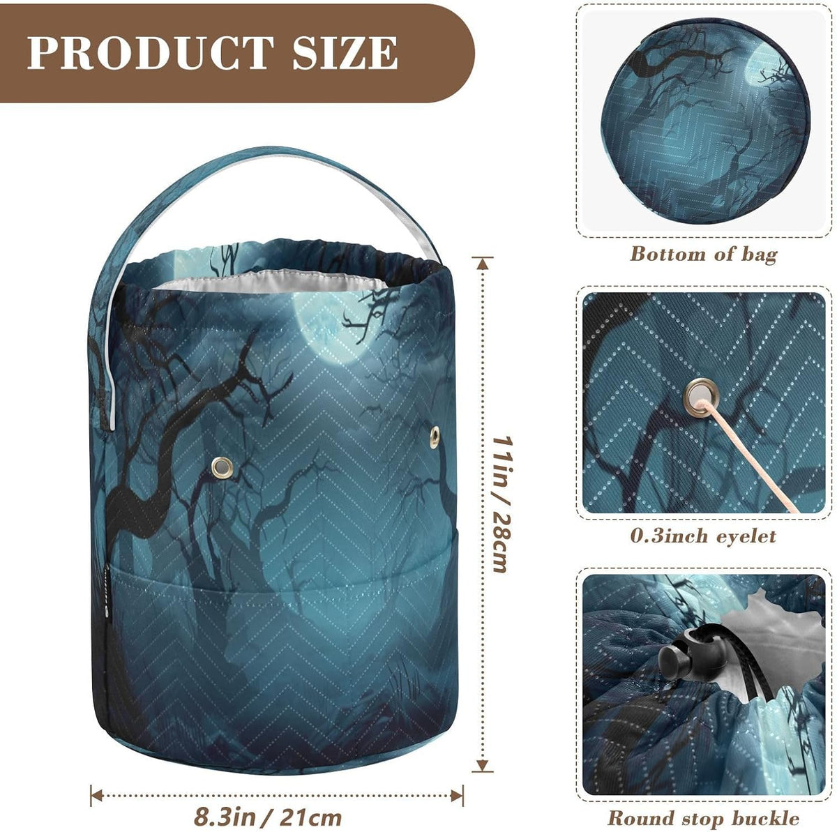 YETTASBIN Scary Forest Yarn Storage Bag, Large Crochet Knitting Bag