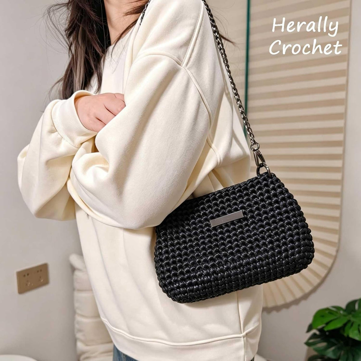 Herally Crochet Kit DIY Bag for Beginners - Crochet Pochette Bag