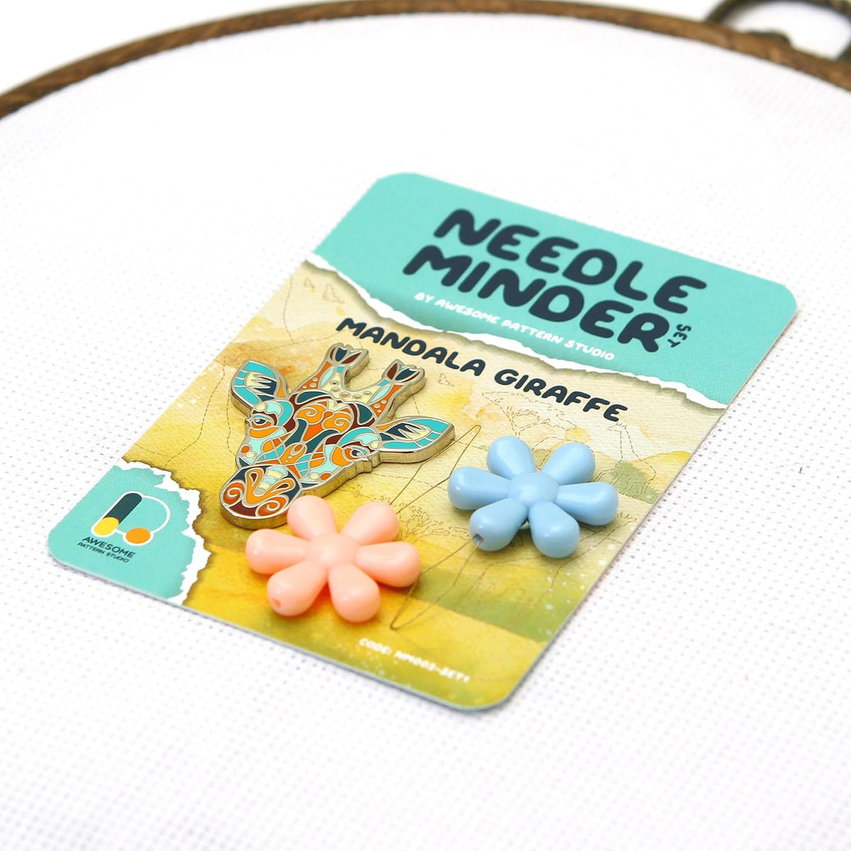 Awesome Pattern Studio Needle Minder Set – Mandala Giraffe Magnetic