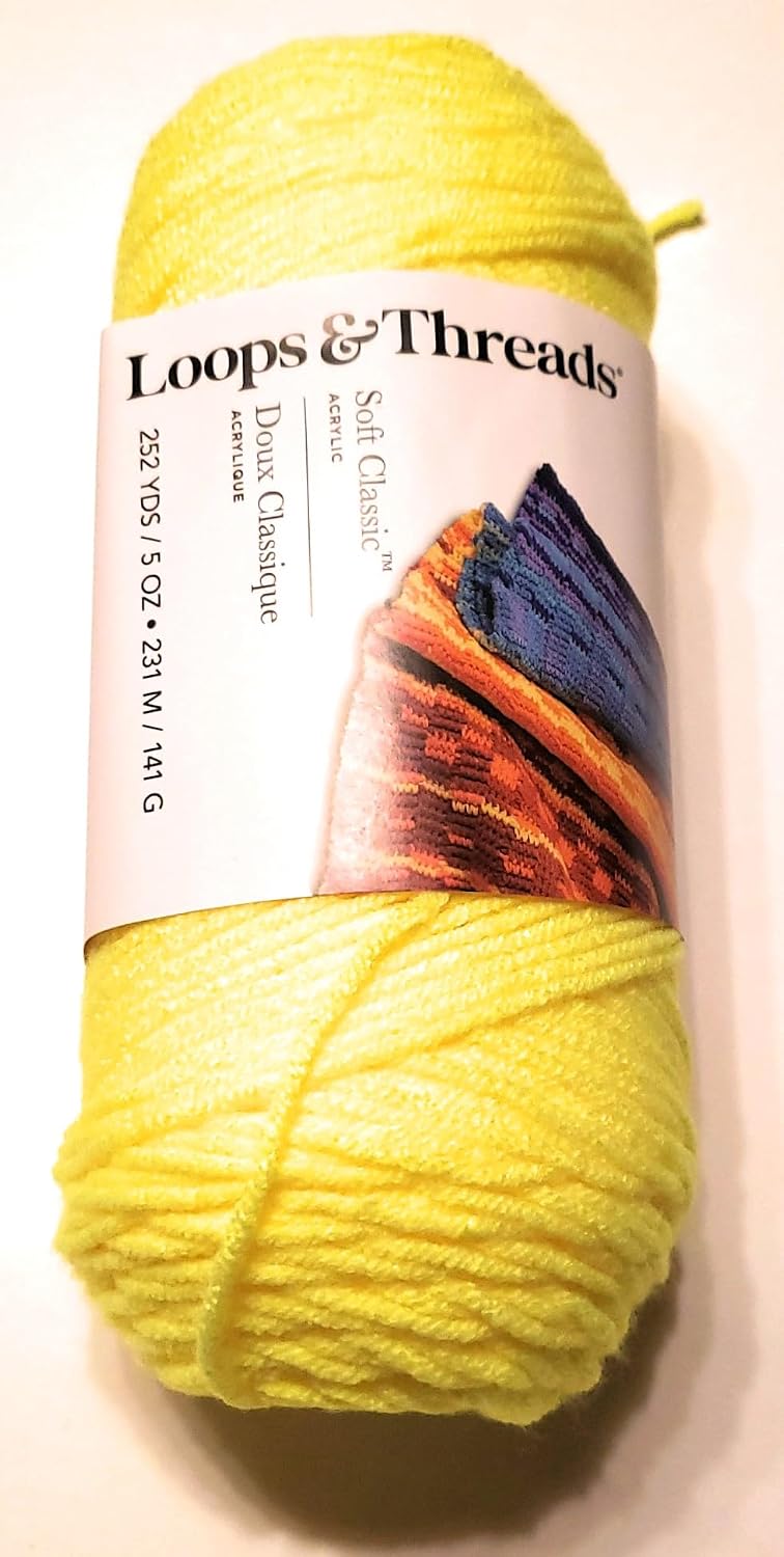 Soft Classic Yarn by Loops & Threads - 252 Yards - Medium (4) - Neon