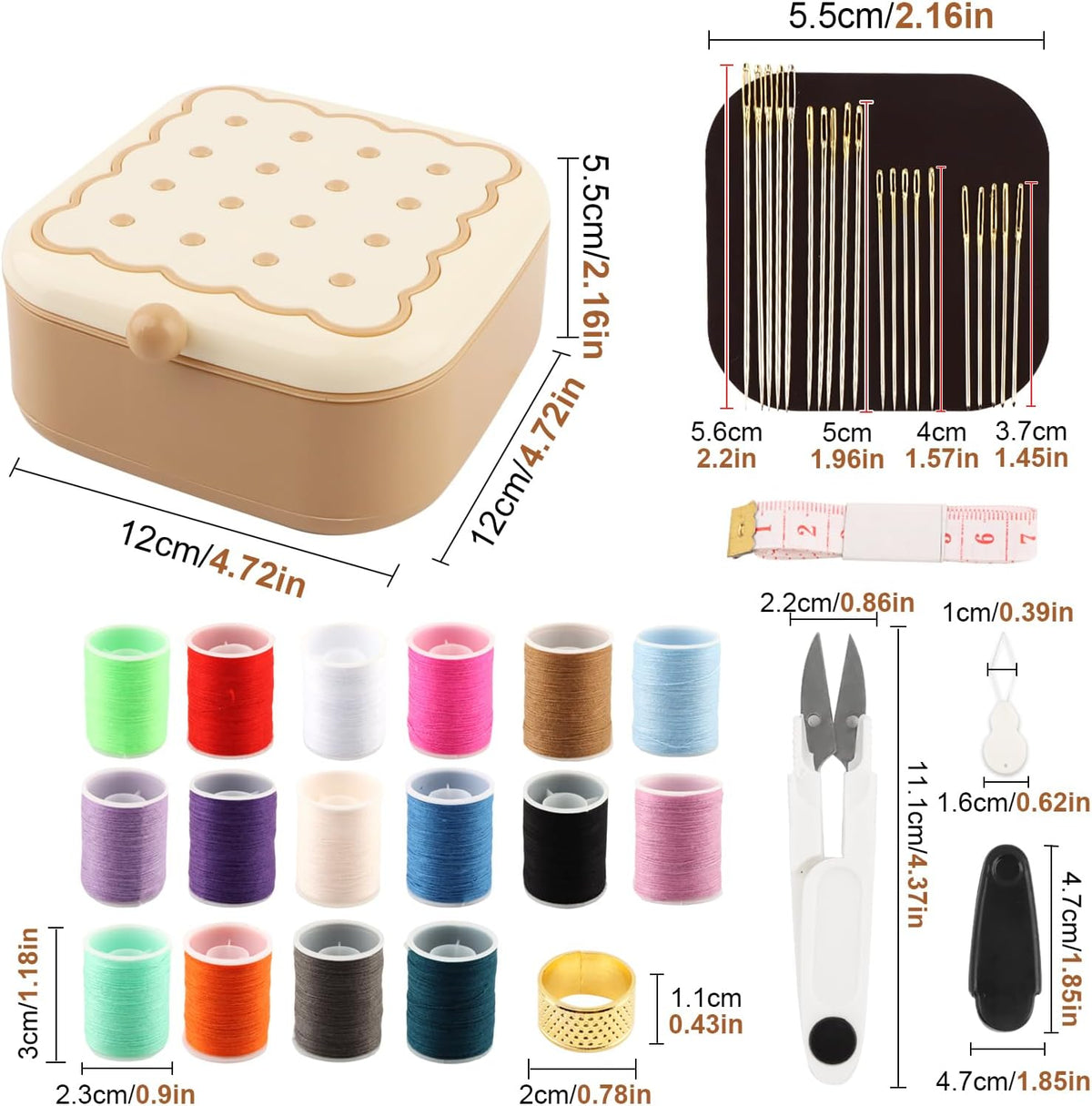 Sewing Kit for Adults and Beginners, 41 Pcs Needle and Thread Set